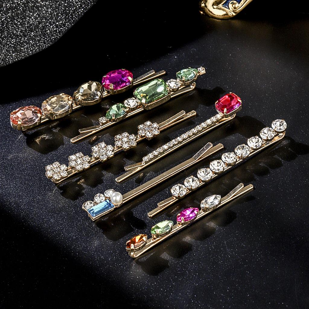 Upscale Luxurious Crystal Zircon Hair Clip Temperament Elegant Wild Hair Pins Leisure Prom Street Beat Personality Retro Hair