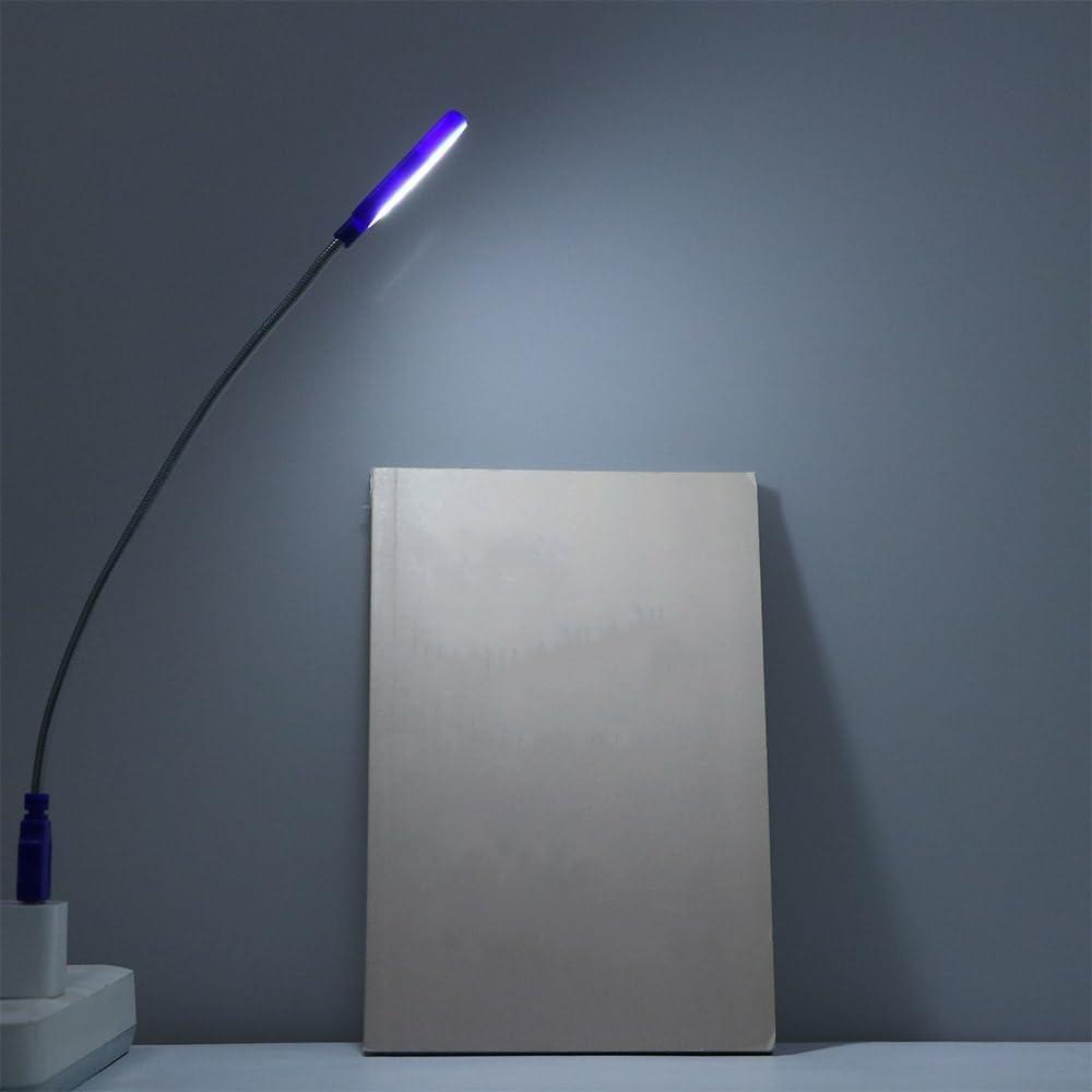 1PC Mini USB LED Light Book Light Flexible Reading Lamp Portable Night Light For Power Bank Laptop Notebook PC Computer Blue