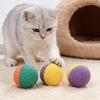 6/10pcs Cat Ball Toys, Interactive Chase for Pets, Soft Bouncy Quiet Durable Bite Resistant,Rubber Balls for All Breed Sizes
