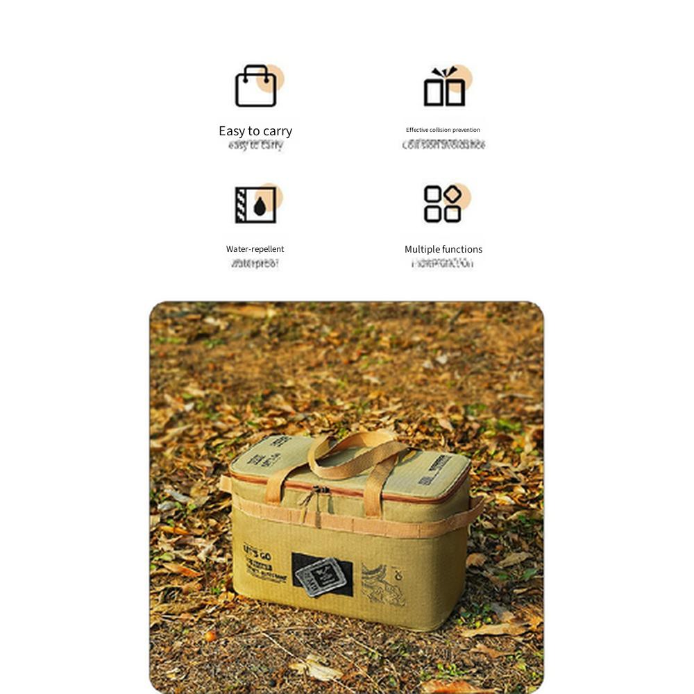 Large Capacity Outdoor Kitchenware Storage Bag, Foldable Tactical Camping Gear Bag, Wild Camping Stove Organizer Pouch