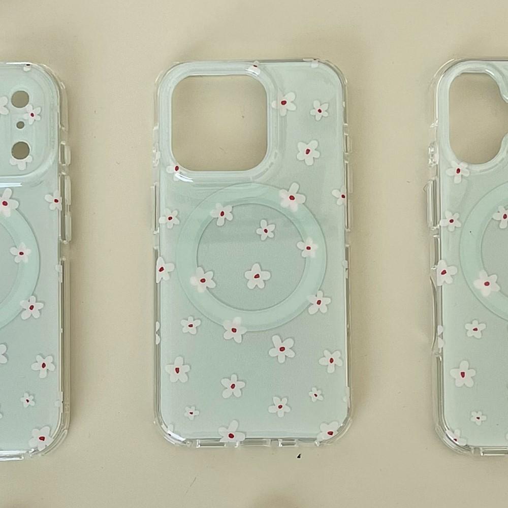 Spring Floral Magnetic Stand Case for iPhone 14-17 Pro Max iPhone 17 Pro Max