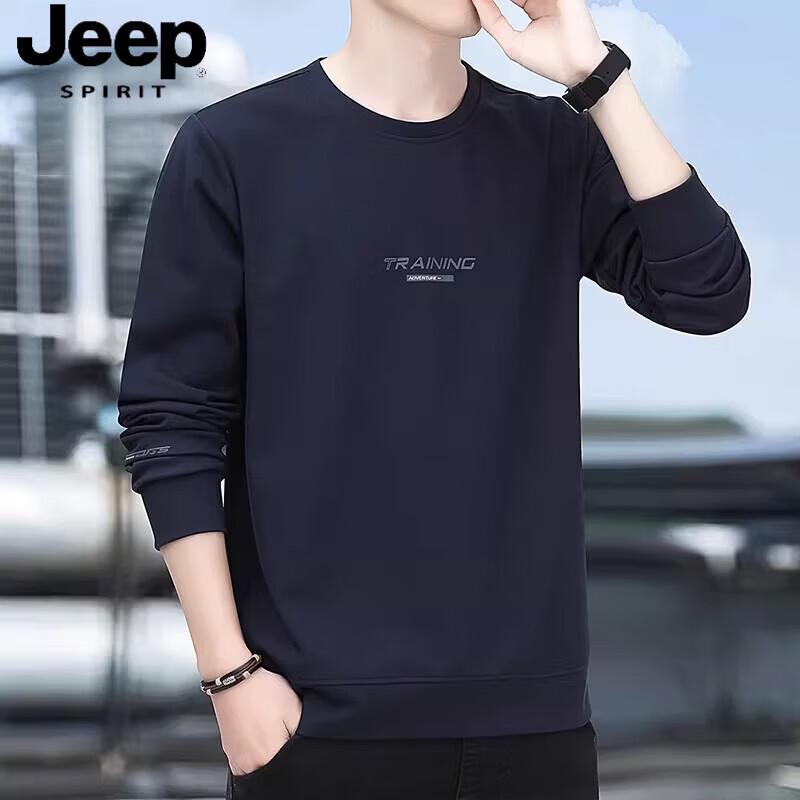 JEEP SPIRIT Men s Crew Neck Long Sleeve T-Shirt L