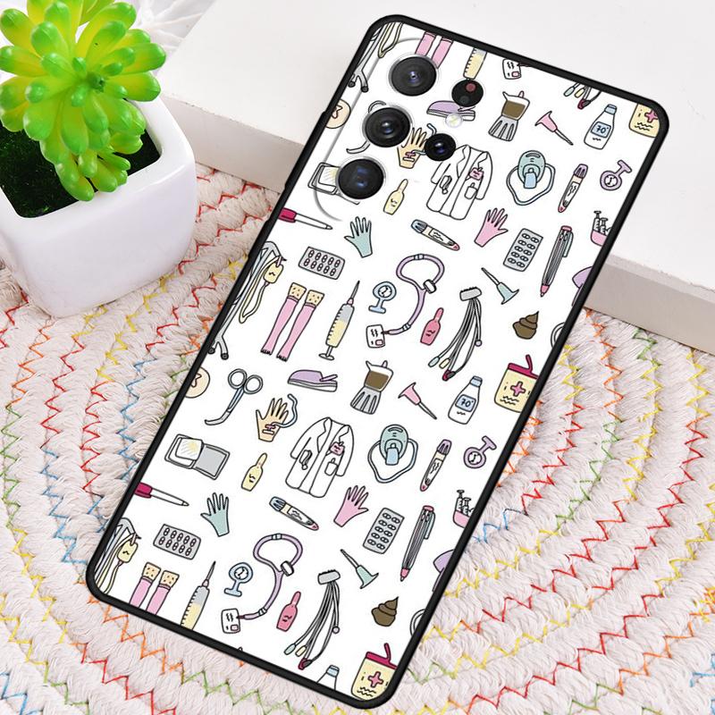Medicine Nurse Doctor Dentist Silicone Phone Case For Samsung Galaxy note 10 pro S26 S25 S24 S23 S22 S21 Plus Ultra Capa Cover