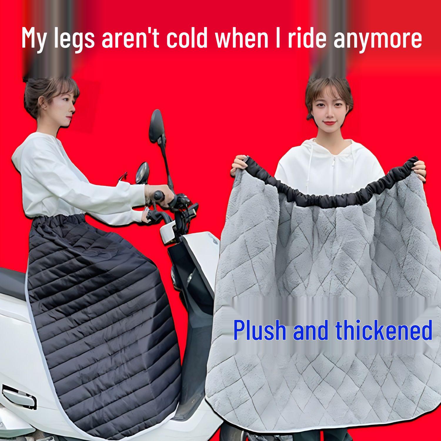 

Ветрозащитные Зимние Электрические Велосипедные Гетры - На Флисовой Подкладке, Морозостойкая, Водонепроницаемая Юбка-Фартук. Better than windproof pants - With pocket version