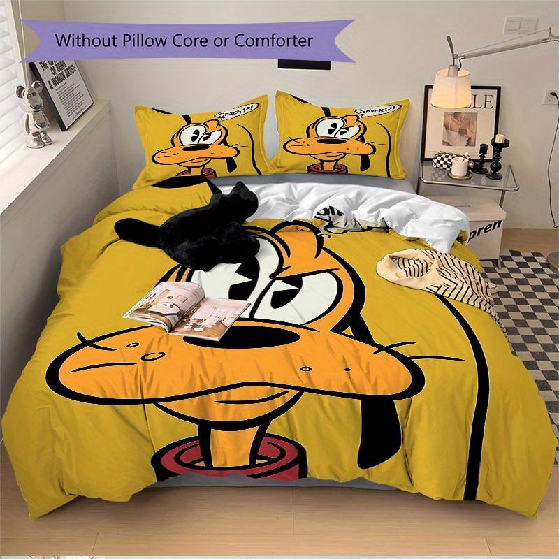 3pcs set Pluto1pc of quilt cover+2pcs of pillowcase, no core, print bedding, All Seasons Bedroom Setting013