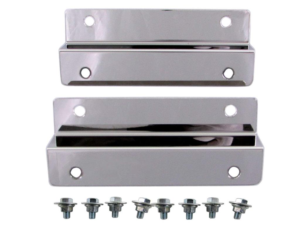 BRIGHTZ Subaru Sambar Truck S500J S510J Super Mirror Finish Stainless Steel Plated Rear Mud Flaps with Extension Brackets S500 S510 S 500 510 Sambar