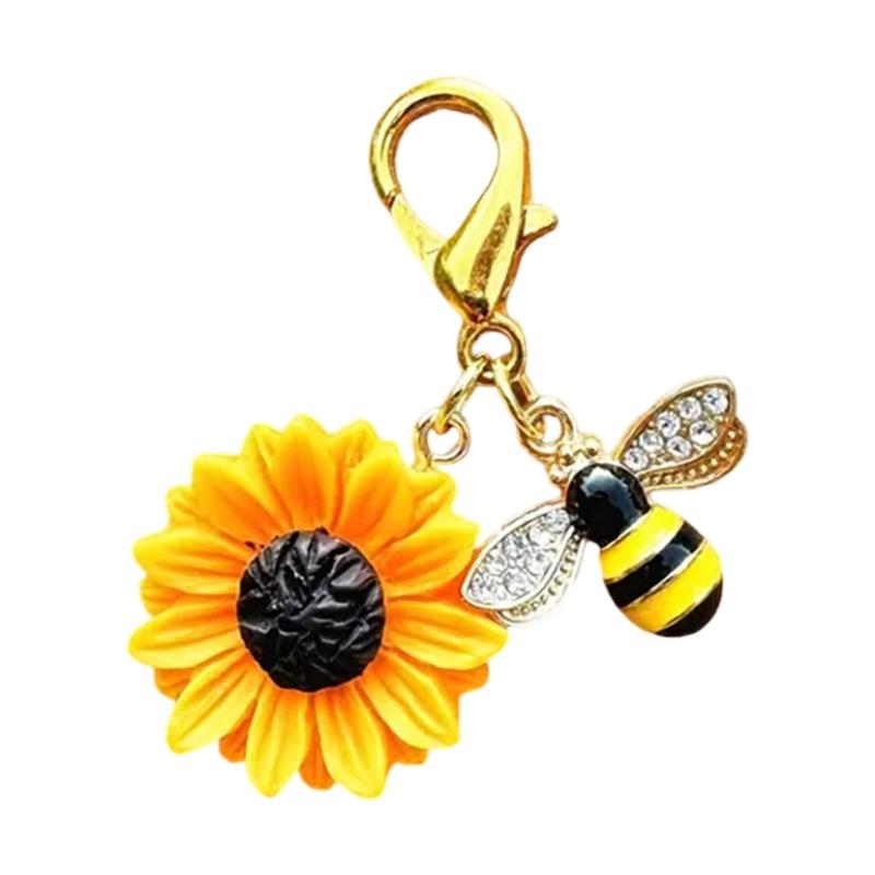 Sonnenblumen-Anhänger Schlüsselanhänger Für Naturliebhaber Mit Realistischem Harz Und Design