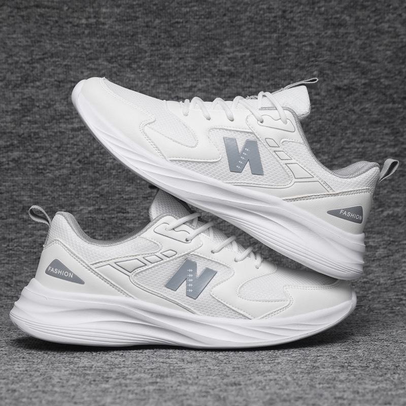 

25 years of new N-word trend mesh breathable sports shoes men s shoes cold sticky, light, non-slip and wear-resistant couple running shoes 36 белый