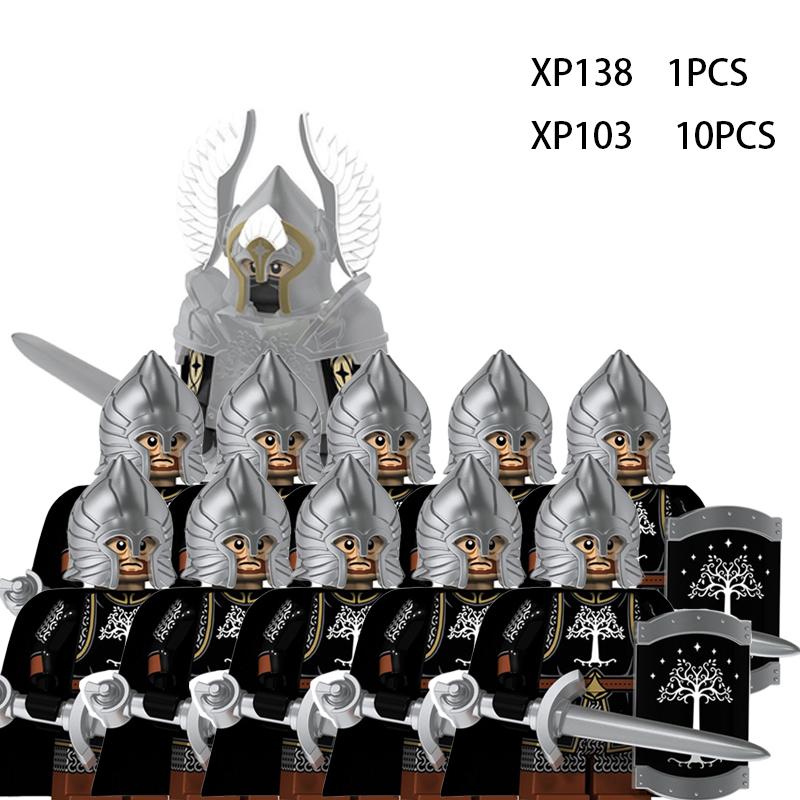 Soldados Élficos Medievais de Rohan Guarda Exército lotr Figuras de Ação Mini Blocos Boneca Montar Blocos de Construção MOC DIY Brinquedos para presentes de criança