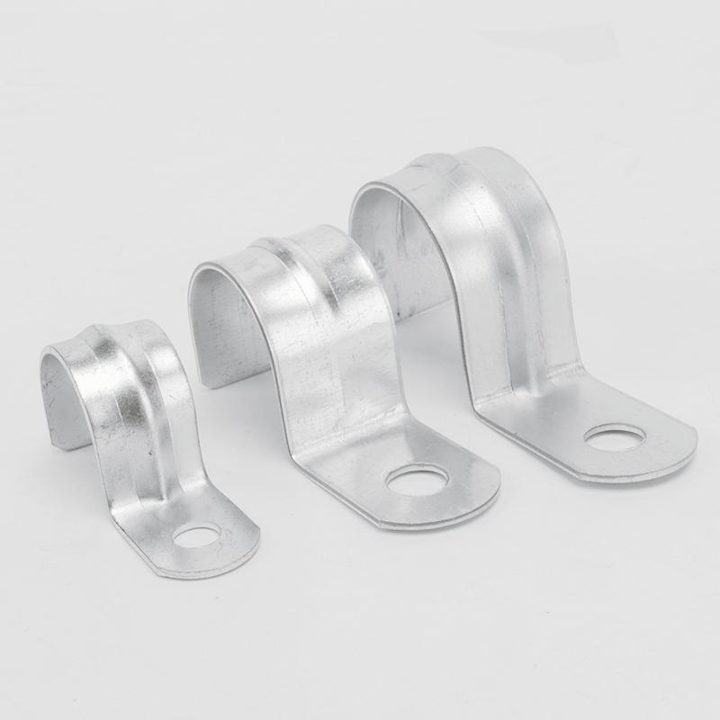 10-50pcs 4-50mm Saddle Hose Pipe Clips 1 Hole Half Side U Shape Semi Clamps Single Side P Type Saddle Cable Clamp Carbon Steel