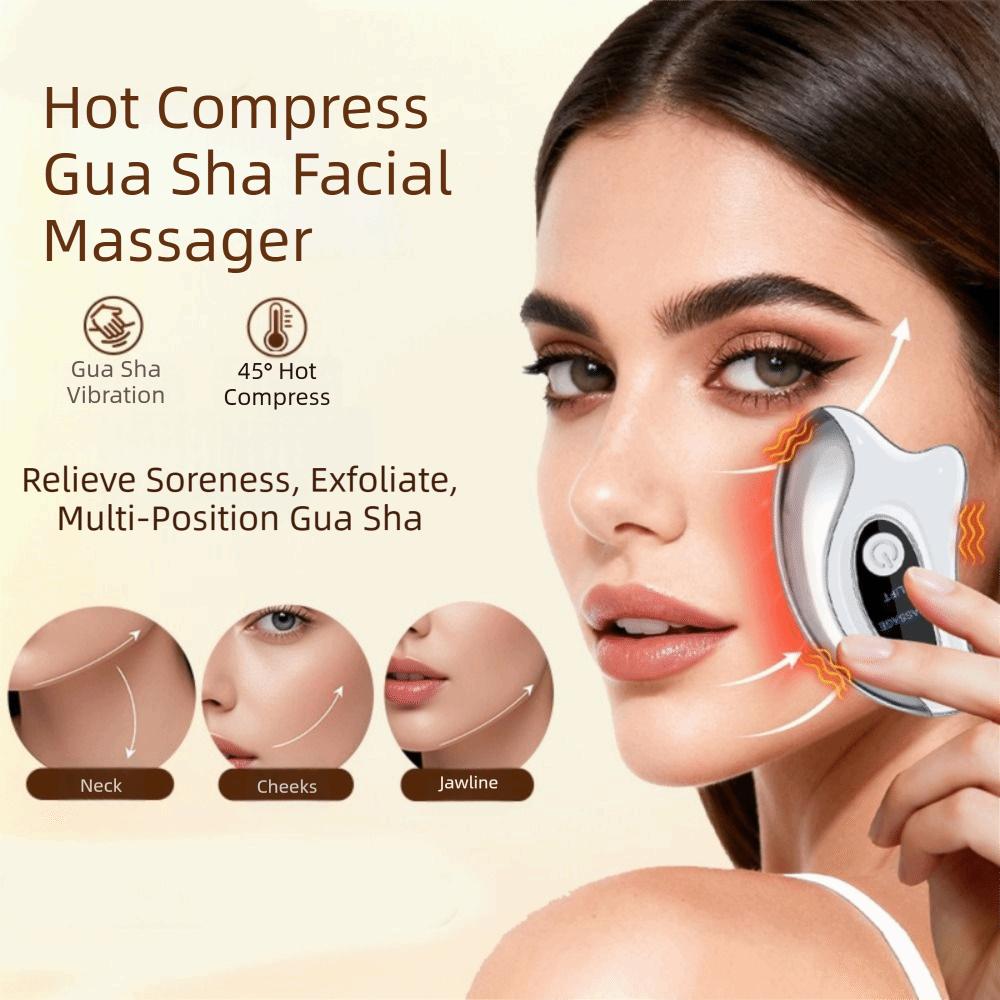 Heated Vibration Facial Scraping Tools Double Chin Face Massager Neck And Facial Relaxation