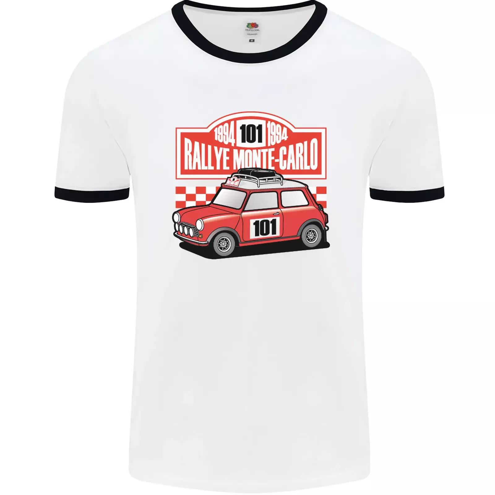 

Rallye Monte Carlo Mini Rally Car Mens Ringer T-Shirt S