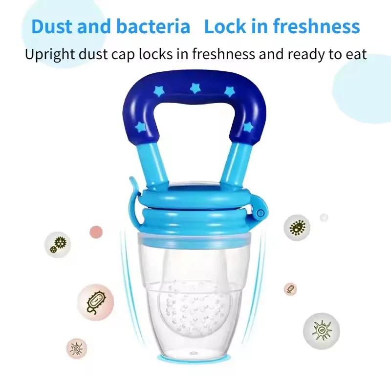 1Pc Baby Nipple Fresh Food Fruit Milk Feeding Bottles Learn Feeding Drinking Water Straw Handle Teething Pacifier