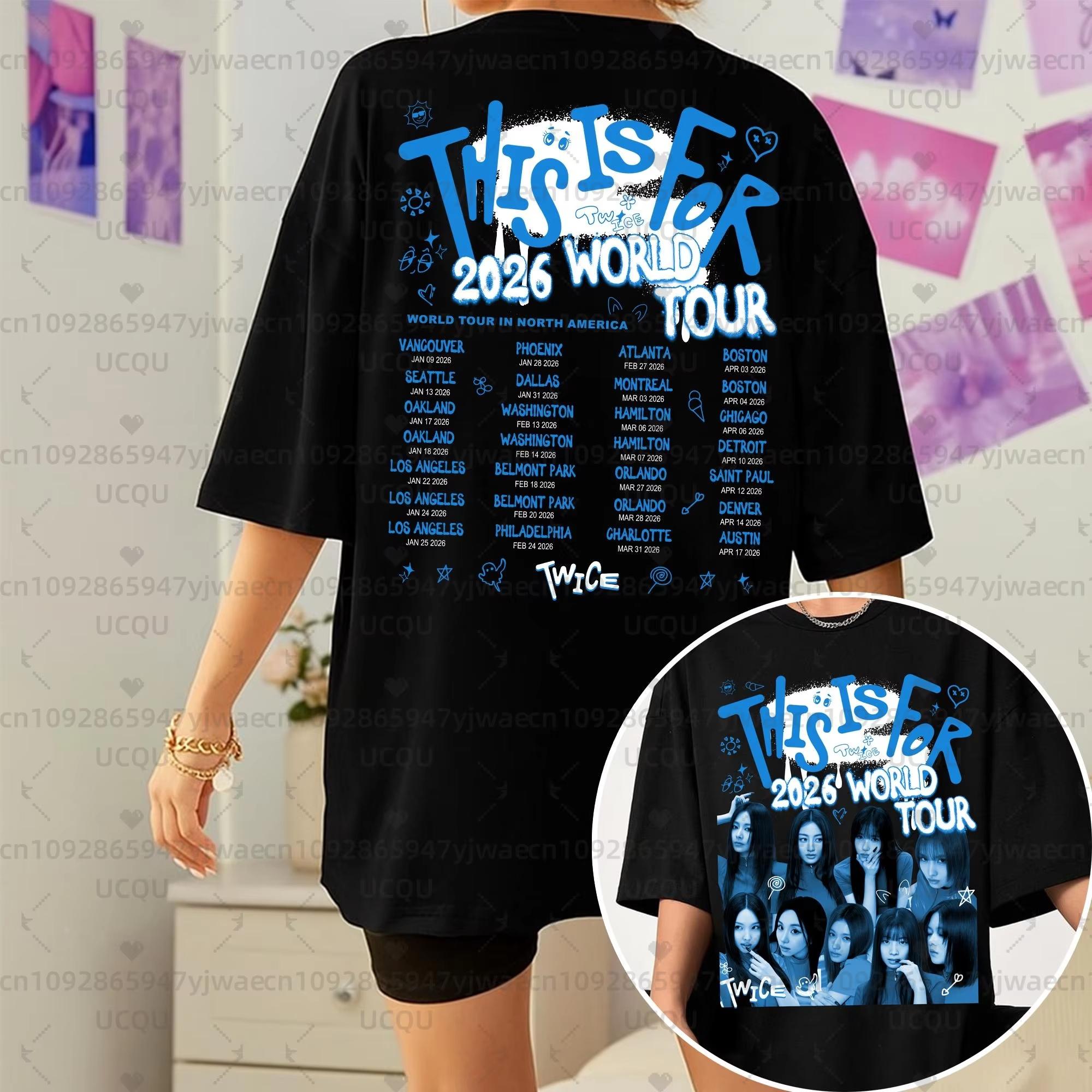 

2026 New This Is For World Tour In US Tshirt Womens Mens Short Sleeve Casual Tops Korean girl group Adult Kid TshirtTshirt L