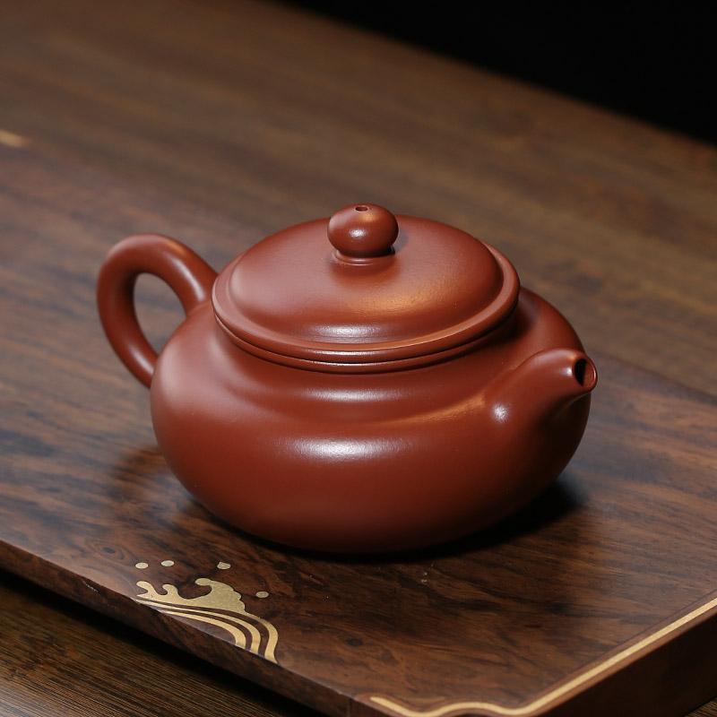 Yixing Purple Clay Teapot, Handmade Tea Pot [Original Ore Zhu Ni], Brewing Tea Set, Antique-Style Pot, 210ml Gift Box