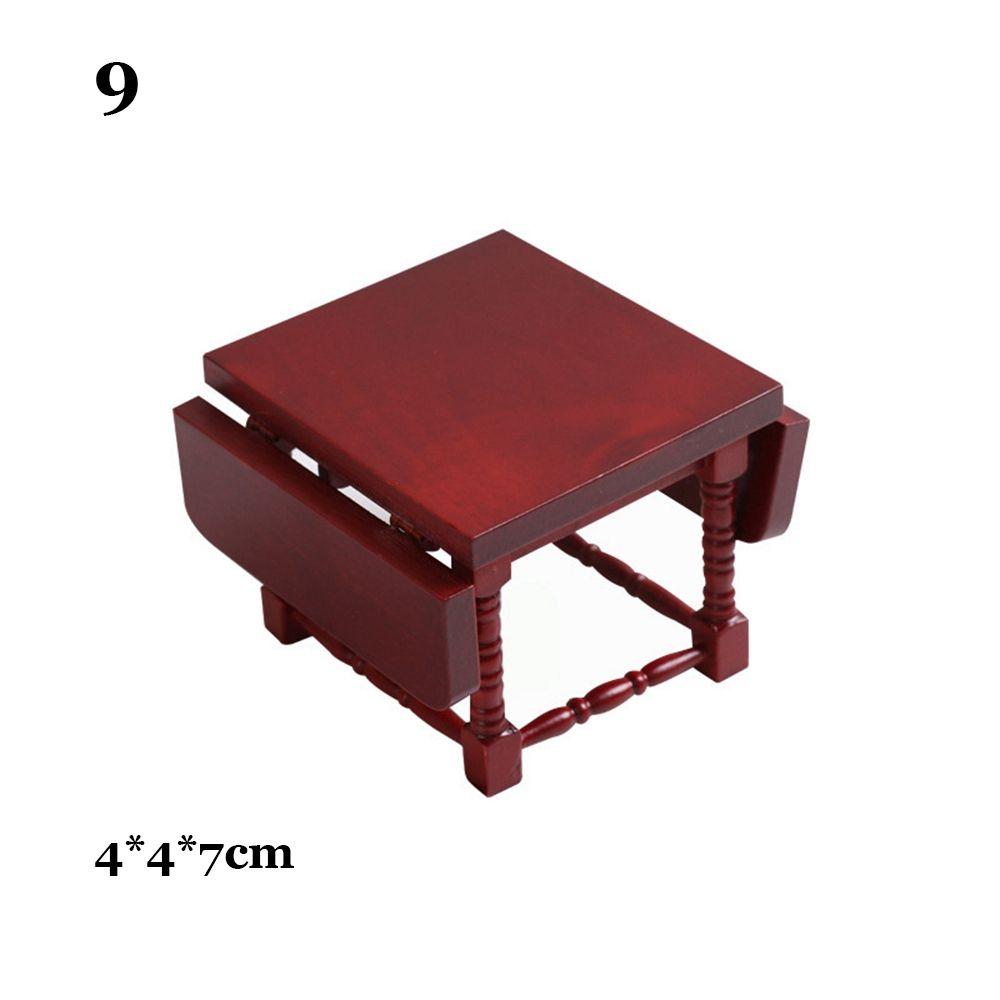 1/12 Dollhouse Accessories Table Furniture Toys Wooden Table Simulation Chair Doll House Decoration