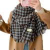 Houndstooth Scarf Women's Long Autumn and Winter Student Korean Style Women's Outer Shawl Dual Use Imitation Cashmere Warm Scarf