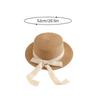 Fashion Lace Bow Straw Hat Foldable UV Protection Sun Visor Cap Breathable Sunshade Beach Hat for Girls