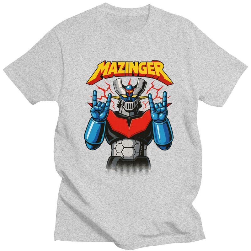 Custom Mazinger Metal T Shirts Unisex Pure Cotton Tee Tops Ufo Robot Grendizer Goldorak Tshirts Tshirt
