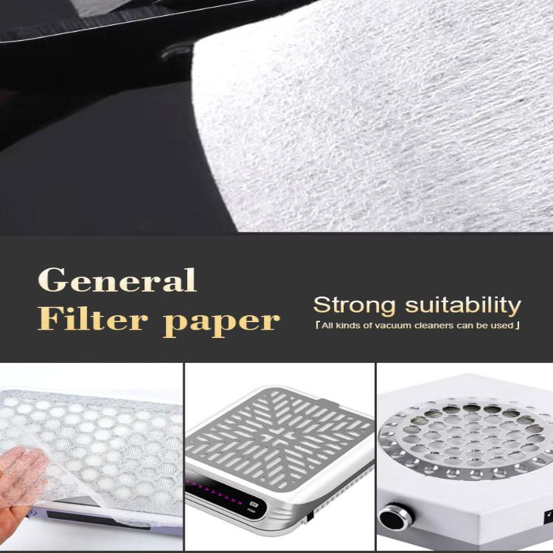 100Pcs Disposable Nail Art Vacuum Dust Collector Non-Woven Filter Paper Manicure Machine Dust Filter Paper