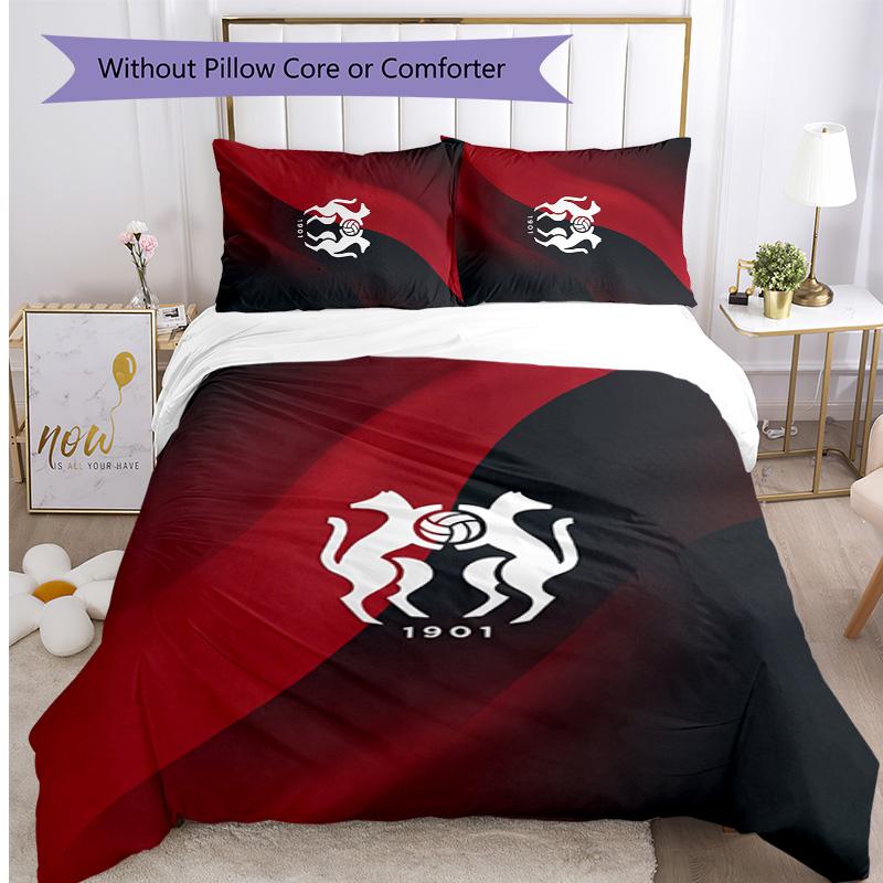 Stade Rennais FC Printed 3PCS Bedding Set Breathable Duvet Cover with Pillowcases Decorative Bed Linen for Bedroom Home