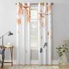 Maple Leaves Branches Birds Window Curtains for Living Room Luxury Bedroom Curtain Kitchen Blinds Drapes Curtains