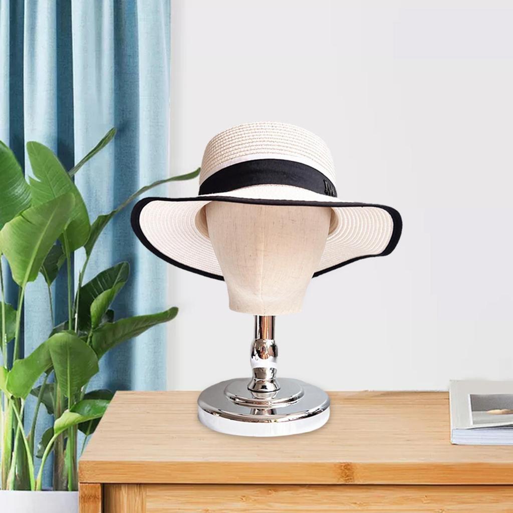 Wig Display Head Manikin Portable Hats Stand Holder Wig Hat for Beginner Stylist