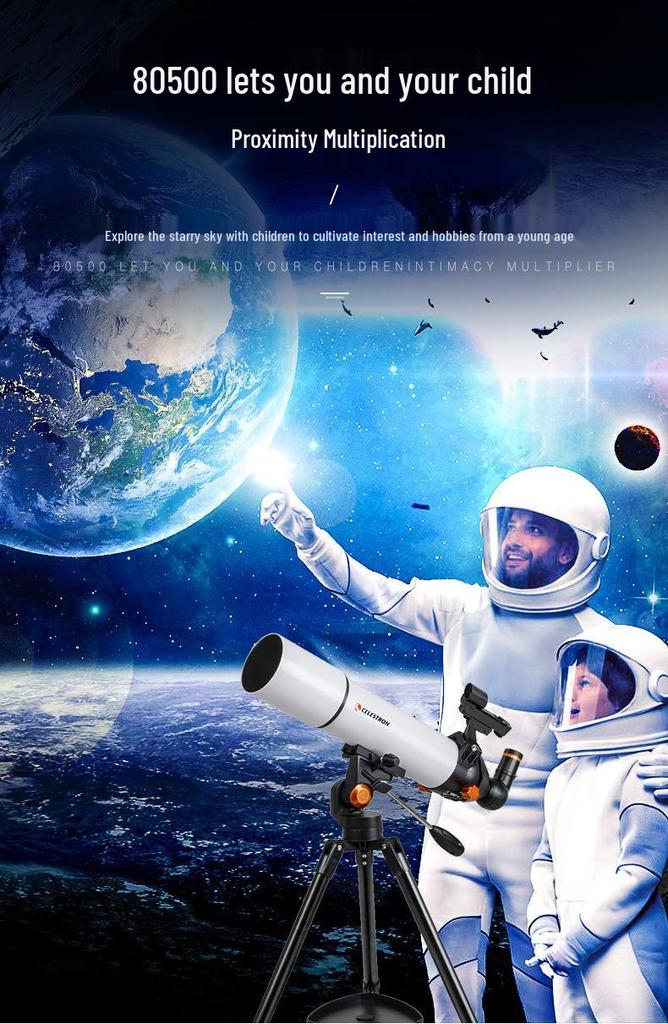 805/705 HD High Magnification Astronomical Telescope - Dual-Use for Stargazing and Terrestrial Viewing, Student Entry-Level Professional Model