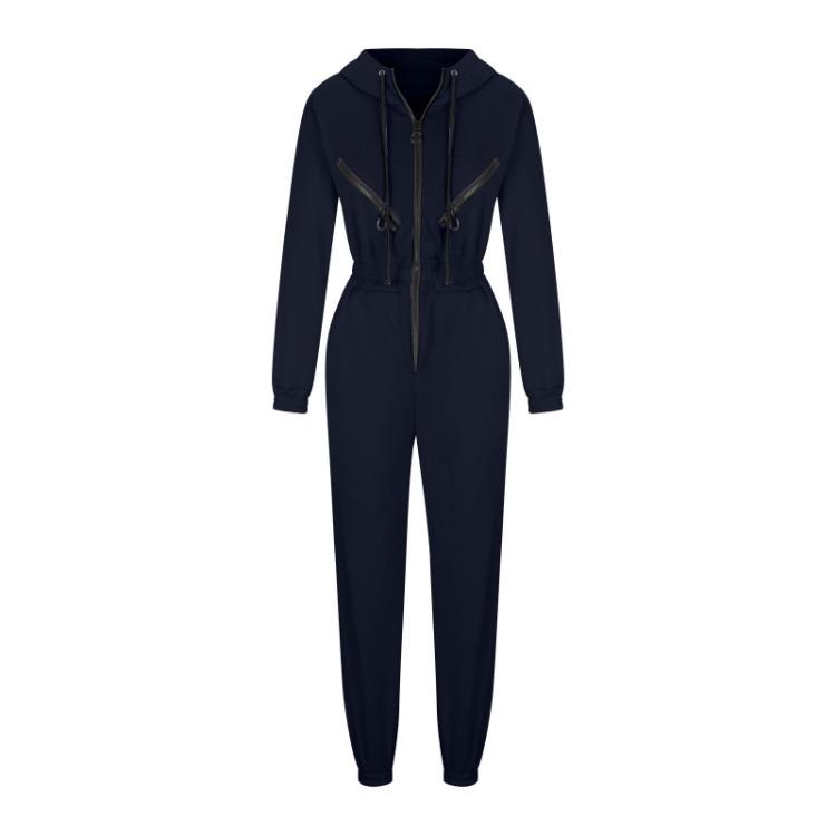 Women Autumn Winter Solid Color Hooded Bodysuit Top with Wide Leg Pants Loose Long Sleeve O Neck Hoodies Suit