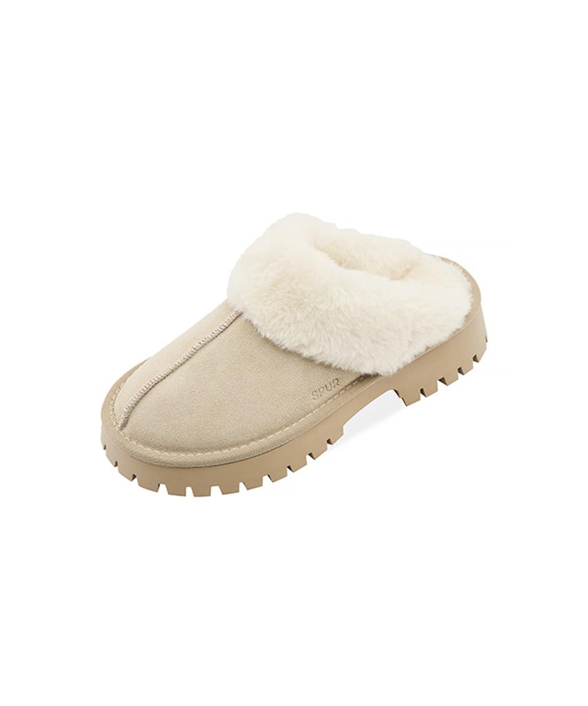 Spur Lambs Wool Genuine Cowhide Slippers 5Cm -Sa9063 (3Color)