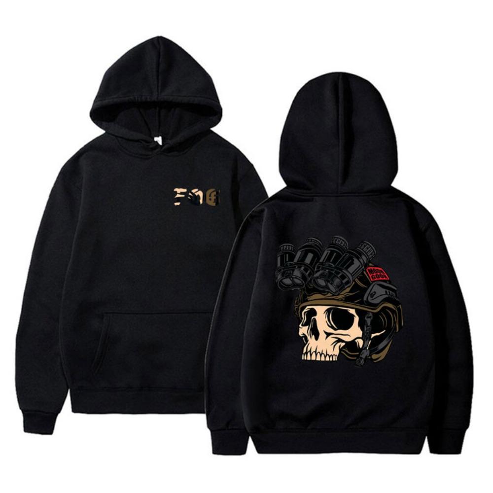Forward Observations Group Totenkopf Doppelseitig Mode Übergroße Pullover Hoodies Herren Damen Print Hoodie Männlich Vintage Sweatshirt