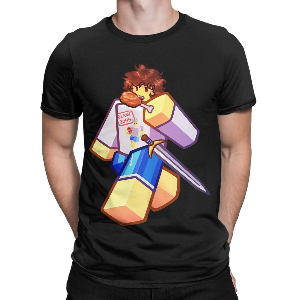 Shedletsky Blame John Forsaken T-Shirts für Herren Neuheit Reine Baumwolle T-Shirts Rundhals Kurzarm T-Shirts Neue Ankunft Kleidung