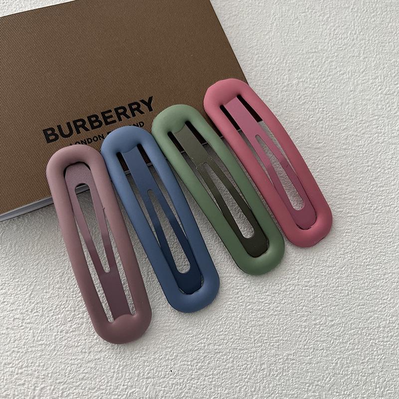 Solid Color Bangs Hairpin: Korean-Style BB Clip for Girls