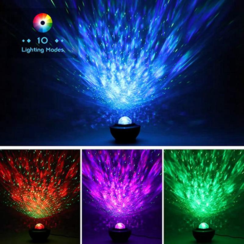Colorful Lamp Starry Sky Galaxy Projector Light Blueteeth Voice Control Music Player LED Night Light Valentine's Day Projection
