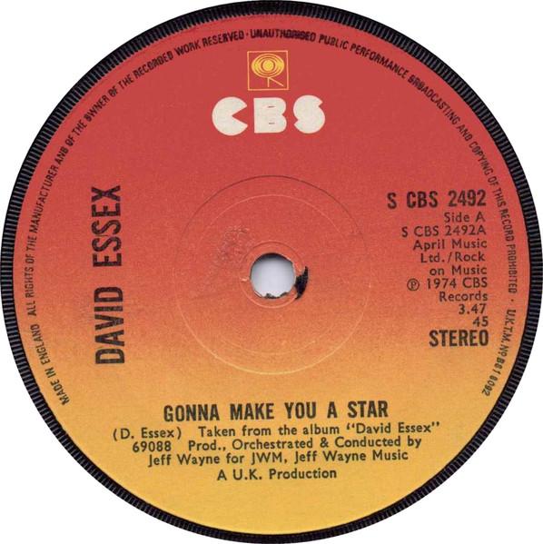 

7inch Record DAVID ESSEX Gonna Make You A Star SCBS2492 CBS 1974 UK Rock Used