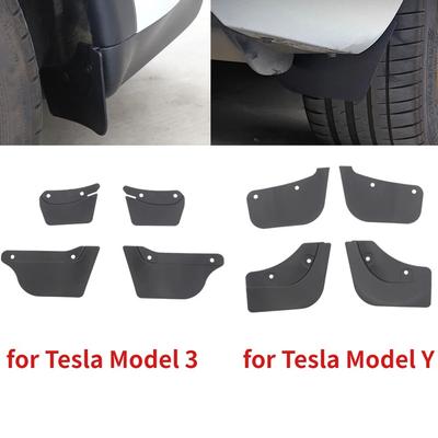 4 szt. Koło TPE niewidoczne błotniki dla Tesla Model 3 Y 2022 błotniki błotnik Splash błotniki pasuje do akcesoriów samochodowych