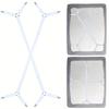 2-Piece Adjustable Sheet Holder Strap - Cross Cross Holder for All Mattress Sizes, Elastic Triangle Fasteners, Black Nylon, Sheet Holder