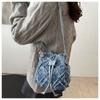 2025 New Simple Drawstring Tassel Bag Single Shoulder Crossbody Bag