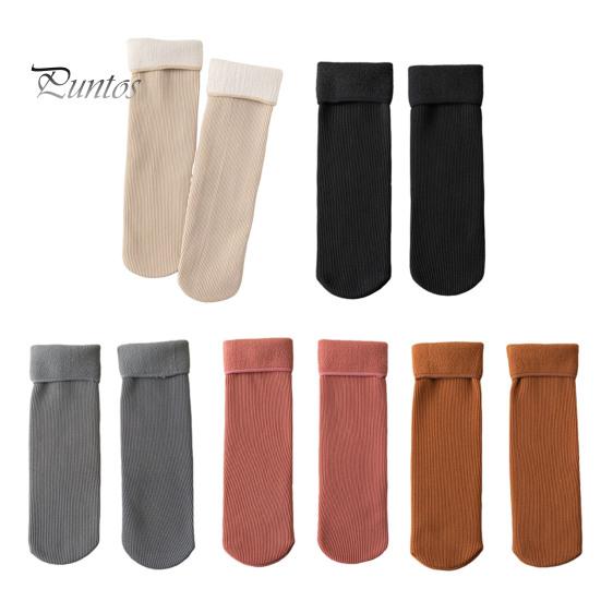 

5 пар зимних носков унисекс из толстого плюша средней длины, термоэластичные, нескользящие, однотонные, тонкие носки для катания на лыжах, коньках, кемпинга A