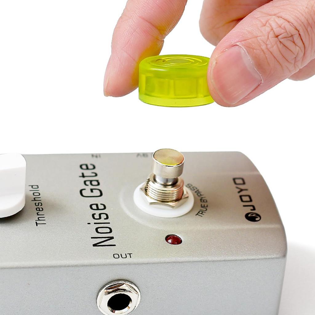 TRkin Effector Footswitch Hats for Guitar Effects Pedals and (5-Pack) (Red, Yellow, Green, Blue, Clear)