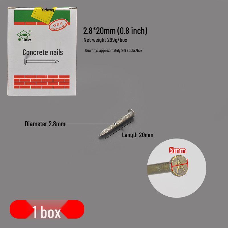 High Hardness Cement & Steel Nails: Durable Wall & Woodworking Nails, Round Nails & Decorative Hooks for Concrete and More