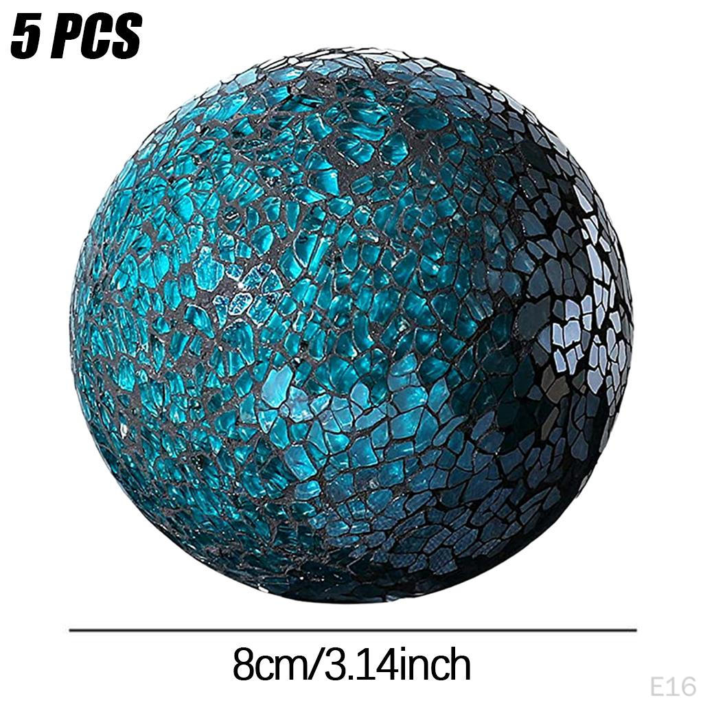 -Ball Balls Set Centerpieces Bowls 8cm Glass for Coffee Table Decor