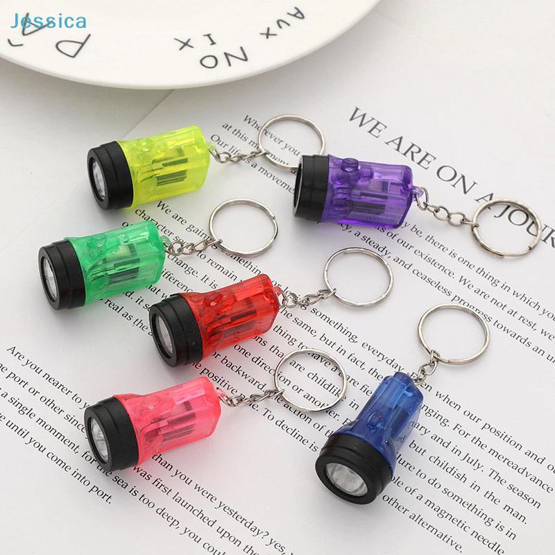 Bunte Mini-Taschenlampen-Schlüsselanhänger - Kleine LED-Taschenlampen für Kinderparty-Mitgebsel & Rucksack-Zubehör