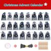 Christmas Decoration  Advent Calendar 24pcs Gift Bags Decoratie DIY Paper Stickers Wooden Ornament Xmas Navidad