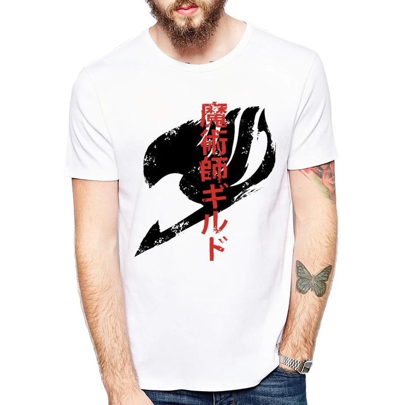 2019 Fairy Tail Gruppenlogo Anime Bedrucktes T-Shirt Herren Mode T-Shirt Bequemes Lässiges T-Shirt homme Top Tees