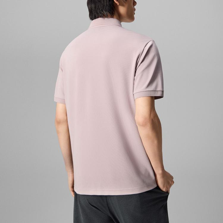 SAUCONY Comfortable Breathable Versatile Short Sleeve Polo Shirt Men Tops Champagne-Pink SA2250SP62C-PK039