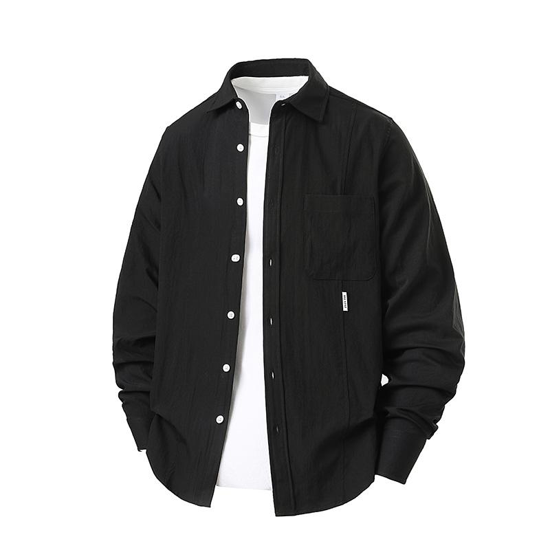 Men's Long Sleeved Shirt Korean Casual Loose Shirt Men's Coat