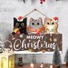 Cute Cat Pendant 2D Flat Wall Decor Trendy Christmas Hanging Ornament  for Door Bedroom