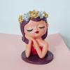Geometric 3D Wreath Girl Gypsum Silicone Molds Storage Box Mold for Making Succulent Plant Pot Flower Pot Pen Holder