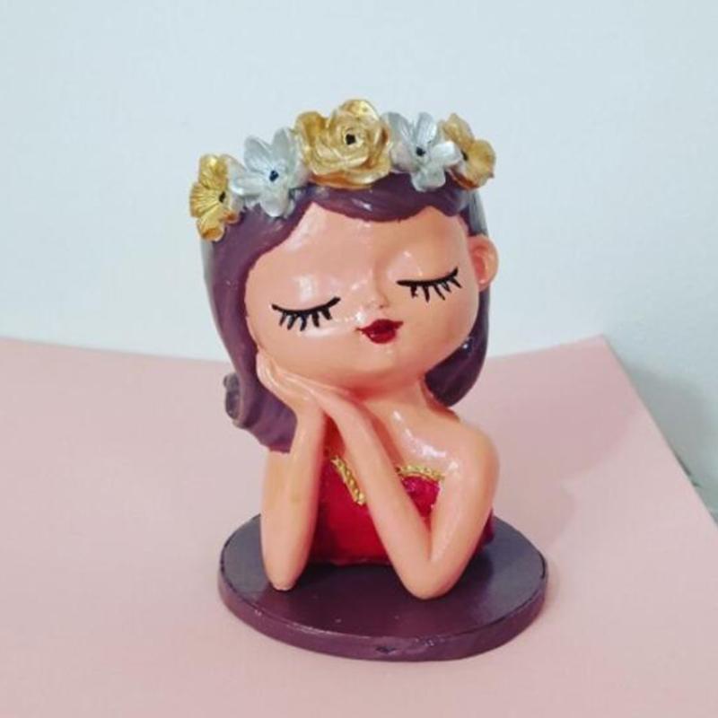 Geometric 3D Wreath Girl Gypsum Silicone Molds Storage Box Mold for Making Succulent Plant Pot Flower Pot Pen Holder